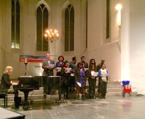 Haïtiaanse koor in de Geertekerk in Utrecht